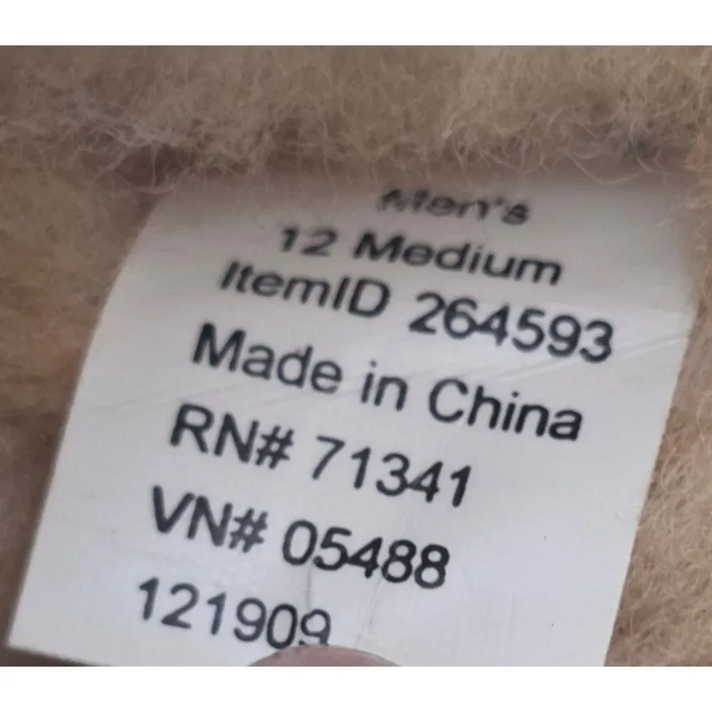 L.L.Bean Wicked Good Moccasin Slippers Sheepskin Shearling Brown Men's 12 M